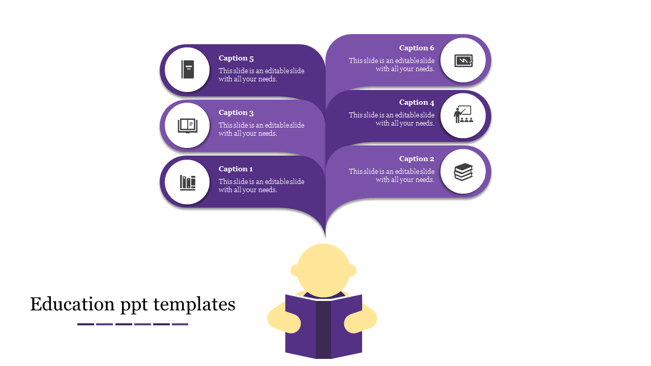 education ppt templates-Purple